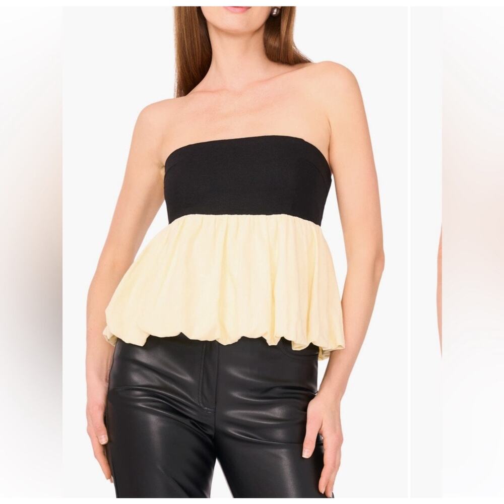 Parker The Leia Bubble Hem Peplum Top, Size Large, NWT